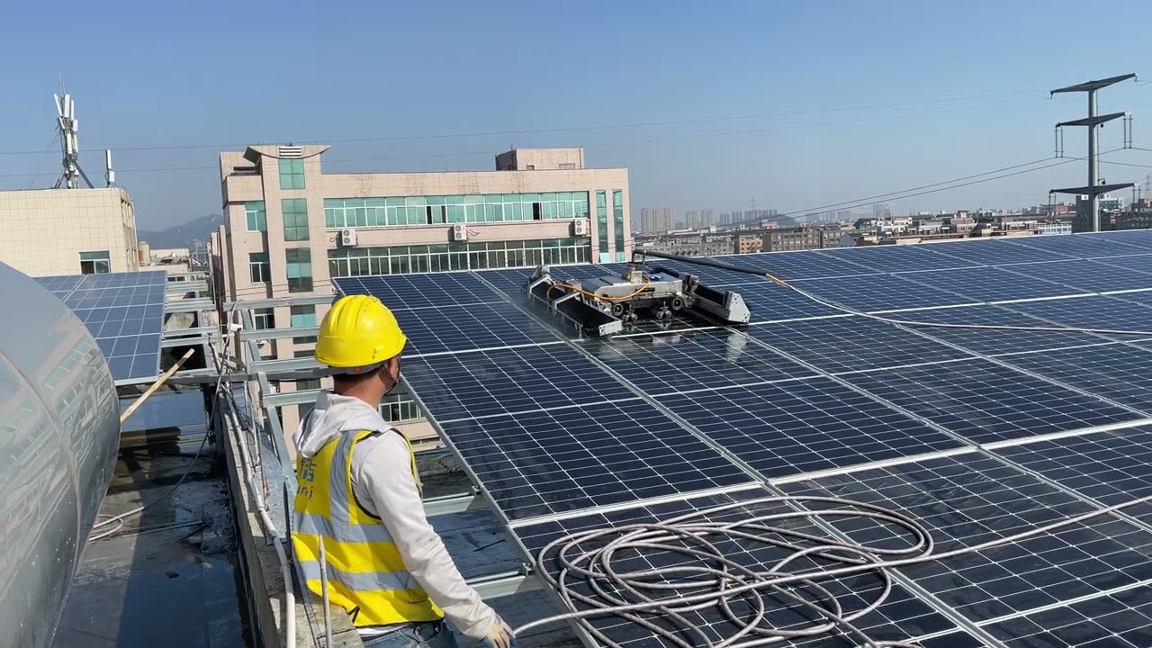 Self drive technology PV clean robot.