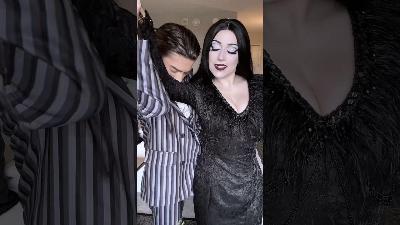 mon cher !!! #gomezandmorticia #addamsfamily #wednesday #cosplay #halloween