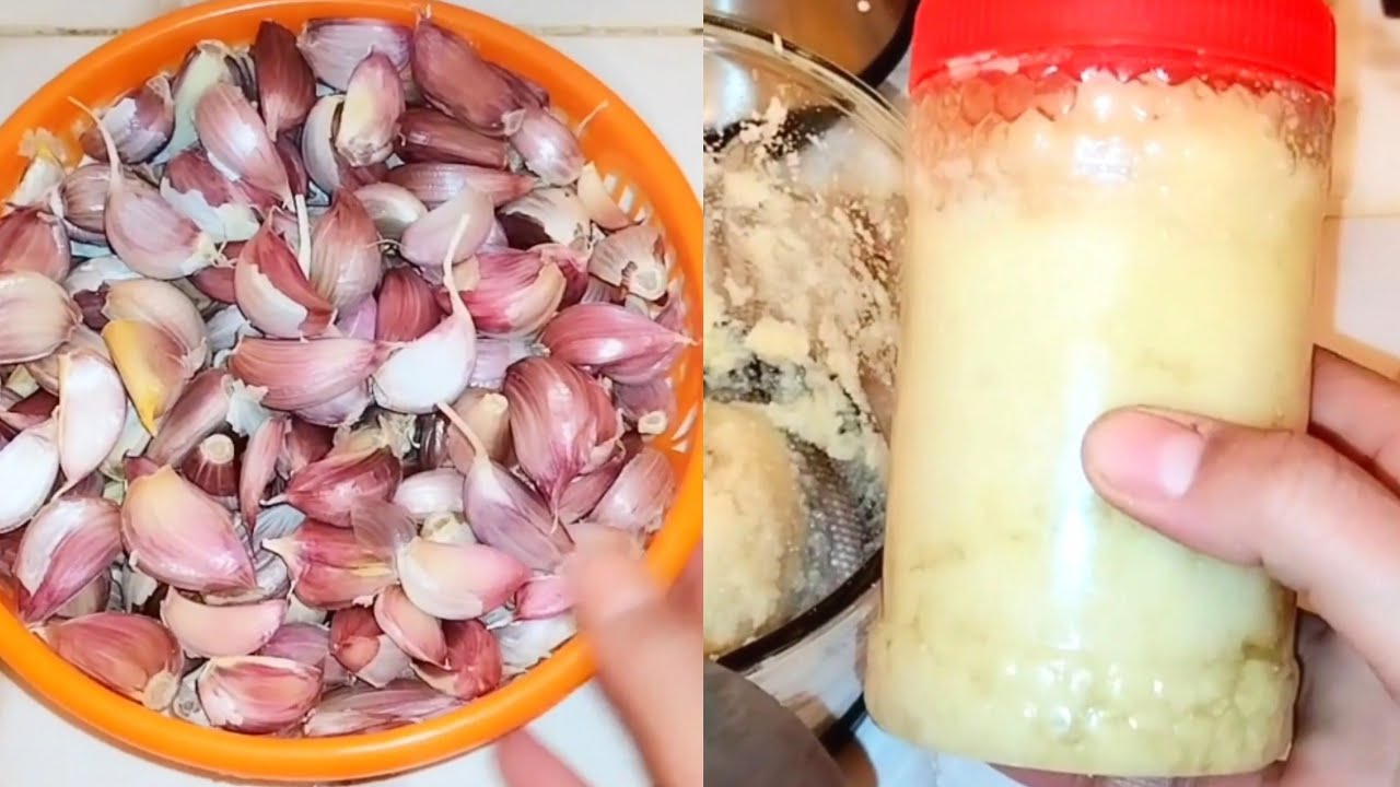  طريقة التحضير معجون الثوم🧄يبقا 3 أشهر😊