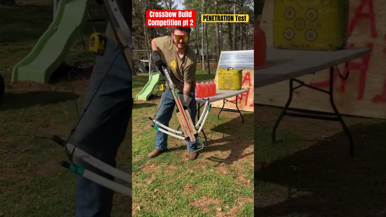 DIY Crossbow CHALLENGE (Pt 2 PENETRATION Test)