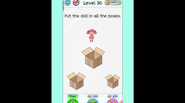 Braindom :Brain Games Test- Level 30 Put the doll in all the boxes #puzzle #gameplay