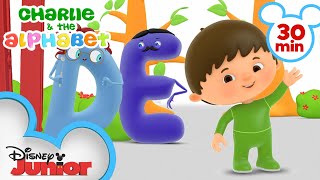 Charlie Meets the Letters A, B, C, D, E & F | Part 1 | Kids Songs and Nursery Rhymes |@disneyjunior