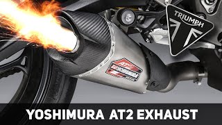 Yoshimura AT2 exhaust installation on 2020 Triumph Street Triple RS