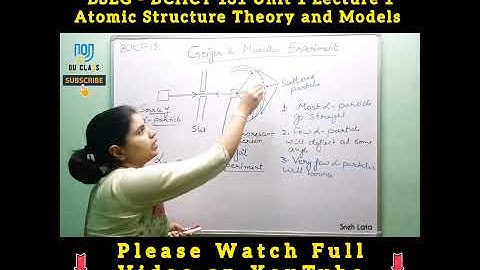 IGNOU BSCG - BCHCT 131  Lecture 1| Atomic Structure| Unit 1 | Sneh Lata | Pravesh Mann| OU Class
