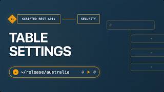 ServiceNow Scripted REST APIs (2026): 11 – Table settings
