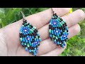 Zarcillos/Aretes en Cascada Pequeños y Fáciles | Paso a Paso| Técnica Peyote | Fringe Earrings