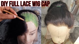 How to DIY/Ventilate a Full Lace wig using double split knotting method|Vertical/horizontal pattern