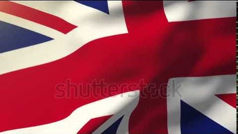 United Kingdom flag waving in the wind. Looping sun rises style. Animation loop Stock video by