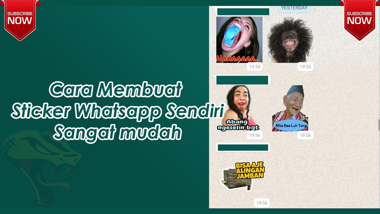 Cara Membuat Sticker Whatsapp Sendiri Dengan Mudah Youtube