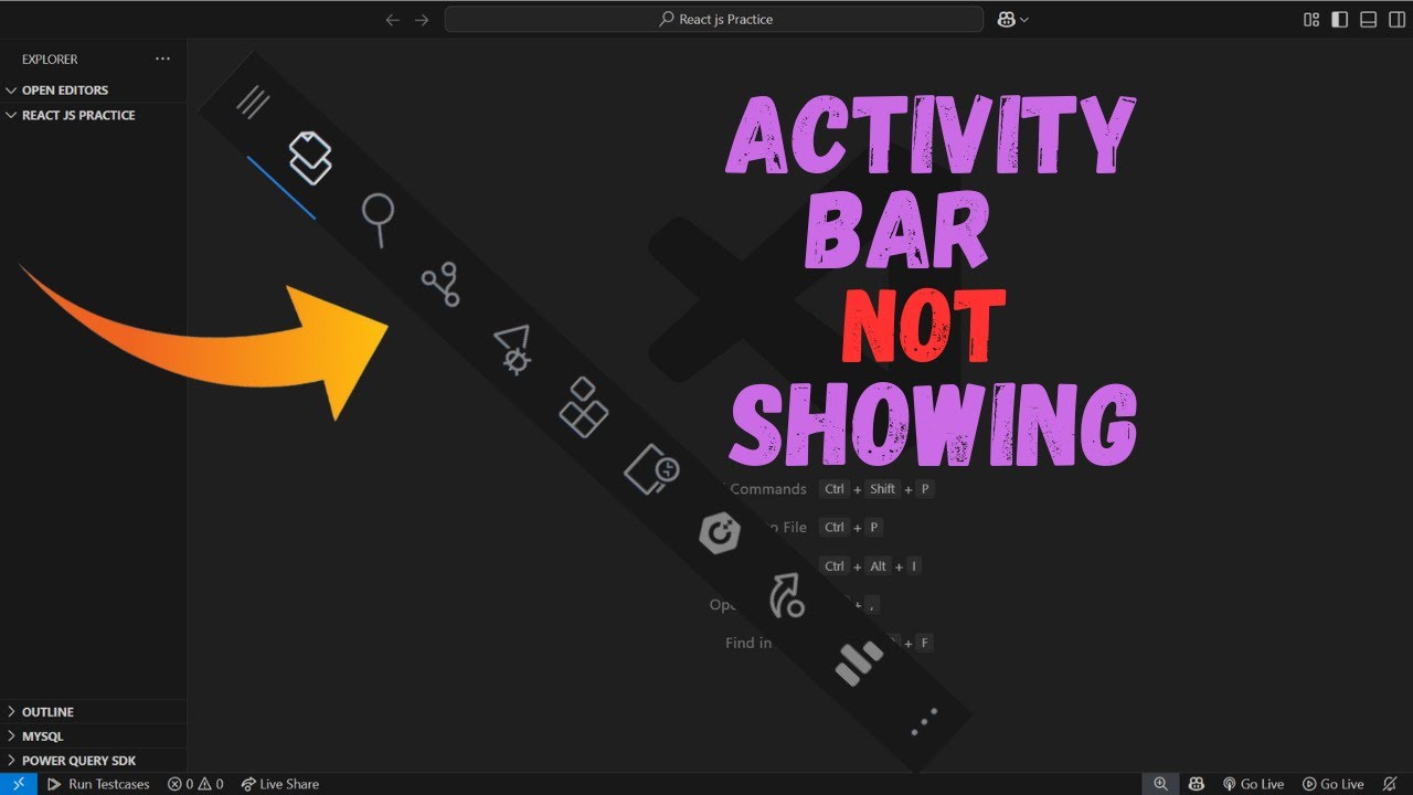 Activity Bar Not Showing In VS Code Problem Solved.. #vscode#coding# ...
