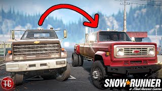 Rescuing and REBUILDING a Chevy Kodiak C70! SnowRunner Recovery RP