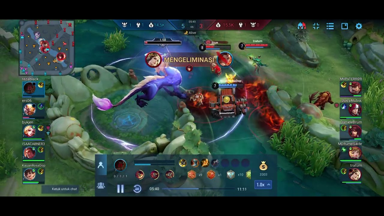 Teman Mabar pake Hero luara.....