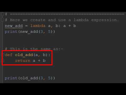 02 Using Lambda expressions in Python