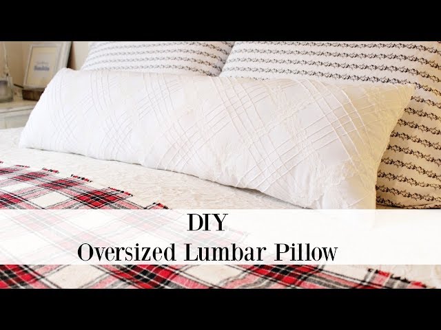 DIY Extra Long Lumbar Pillow From A Throw