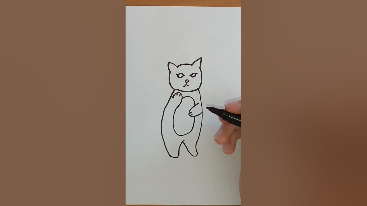Котик-патріотик. Як легко намалювати кота / Малювання - YouTube