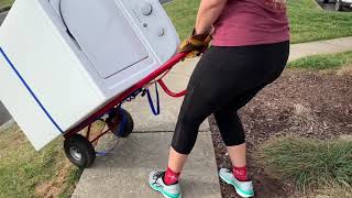 2 girls & a dolly: how to get a washer up the stairs