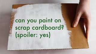 Turn your old cardboard into a painting panel