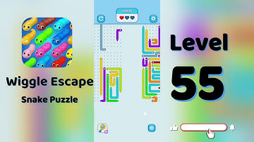 🎮 Wiggle Escape Level 55 Walkthrough | Snake Puzzle Challenge 🐍 | SolutionGuruji