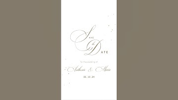 Minimalist Pure Theme Video Wedding Invitation | Animated Save the Date