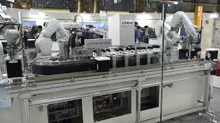 三菱電機 リニアトラックシステムを使った電池の組立検査工程デモ IIFES2024