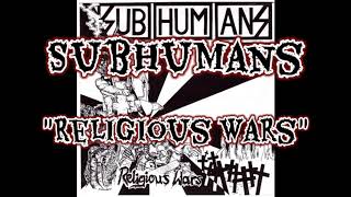 Subhumans - Religious Wars ( Lyrics Video ) EP - LP / Religious Wars EP