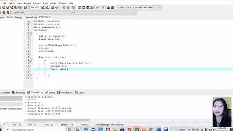 Program C++ Menghitung Nilai Rata rata dengan Array