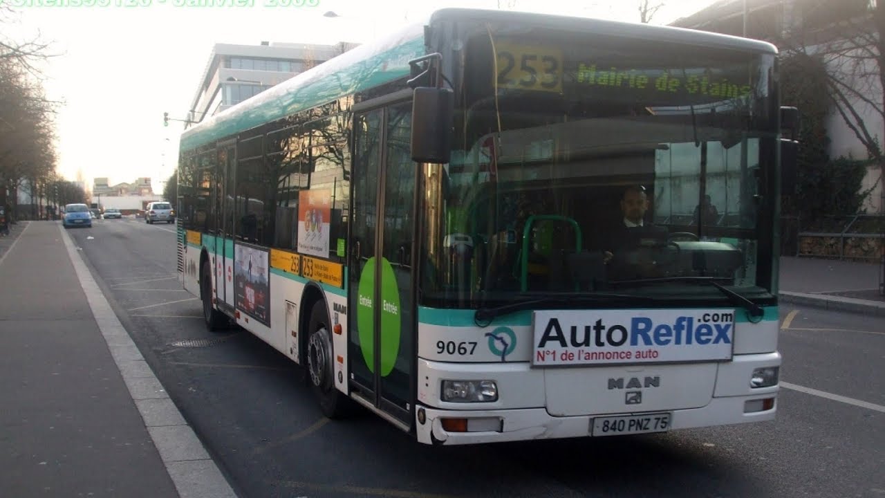 Bus RATP- Ligne 253- Saint-Denis-Université_Stains-Moulin Neuf - [HD]