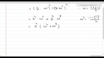 Cube Roots of Unity - Excercise Quadratic Equations Lesson 20