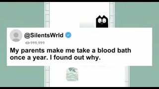 My parents make me take a blood bath once a year. I found out why #scary #haunted #creepypasta #fyp