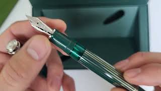 Pelikan M815 Metal Striped Green Limited Edition Fountain Pen
