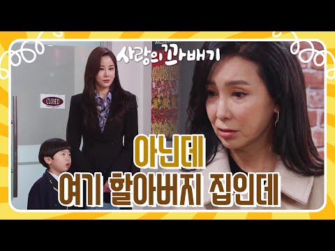 ＂아닌데 여기 우리 할아버지 집인데＂오영실을 찾아갔다가 김주리와 그 아들과 마주친 <strong>심혜진</strong> [사랑의 꽈배기] | KBS 220317 방송