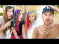 GETTING PAYBACK ON DAD WITH NEW HAIRSTYLE! (HAIR COLOR PRANK)