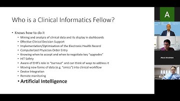 Introduction to Clinical Informatics and the American Medical Informatics Association (AMIA)