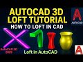 How to Use the LOFT Command in AutoCAD (Beginner 3D Guide)| loft in cad
