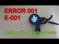 E-001 ELECTRIC SCOOTER ERROR 001 // ERROR CODES EXPLAINED // EBIKE ESCOOTER MOBER FIIDO DYU DUALTRON