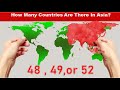 How many countries are there in ASIA?