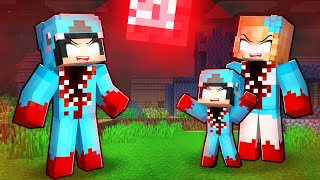 OMZ Family Found a BLOOD MOON in Minecraft! - Parody Story(Roxy and Lily,Crystal)