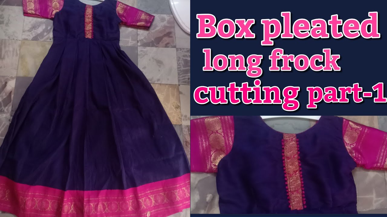 Trendy long frock cutting and stitching video in tamil/ with long sleeve  #stitching style with guha - YouTube