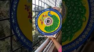 peacock Lippan art #artworkruchika #art #lippanart #new #tranding