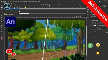 How to Make Rain EFX in Adobe Animate | Cartoon Rain Animation | RAIN EFX