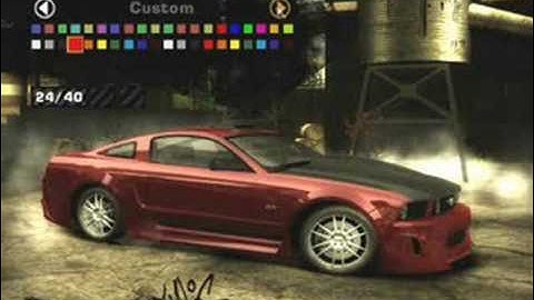 NFSMW: Mustang customization video.