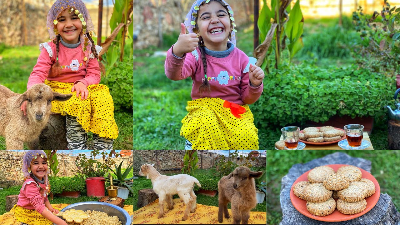 شاهد كيف نقوم بتحضير كعك الساخن مع كوب الشاي حياة الريفية وسحر طبيعة مع ليلاس