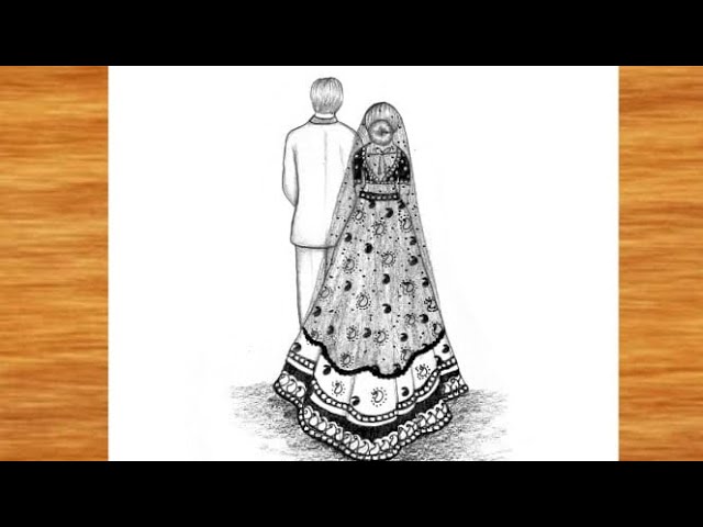 Black Paper Married Couple Sketch, Size: A4 at Rs 750/unit in Agra | ID:  22202816073