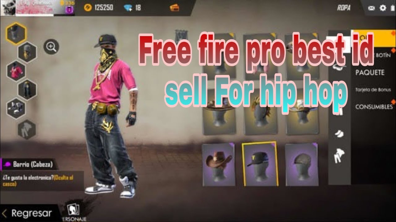 Free fire id sell Hip.hop 73 leavel YouTube