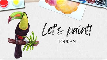 Easy Watercolor Toucan Painting Tutorial 🎨 - Step-by-Step for Beginners