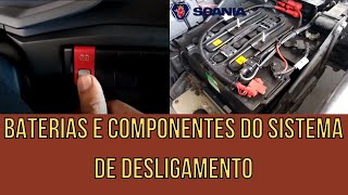 Batteries and components of the shutdown system - Scania G450