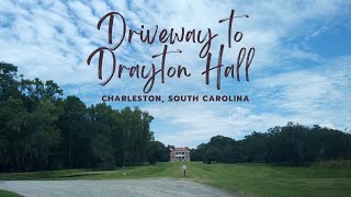 Driveway to 18th Century Drayton Hall Antebellum Colonial Mansion in Charleston, South Carolina