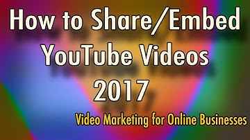 How to Share and Embed Videos in YouTube