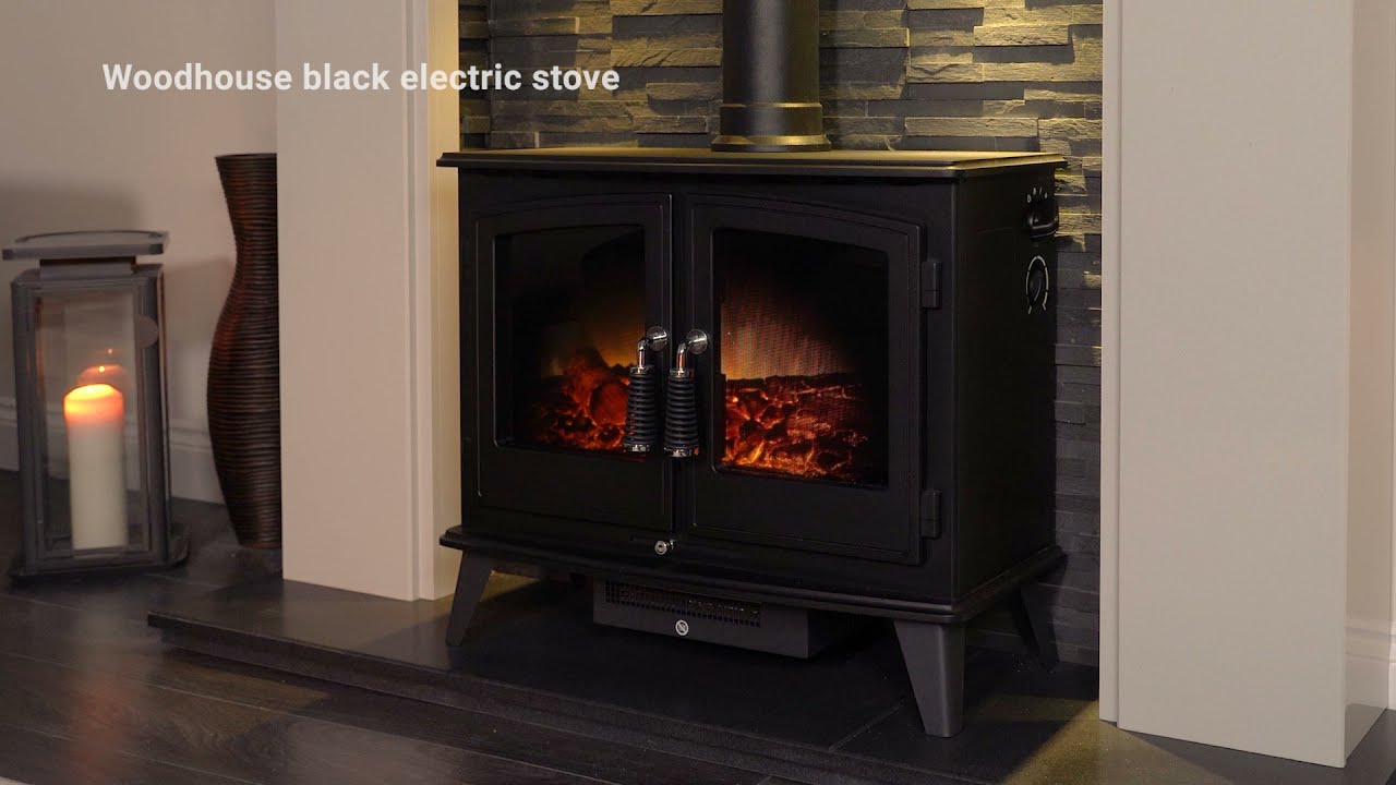 Adam Woodhouse Electric Stove in Black - YouTube