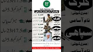 Pakistan Army Jobs 2025 | Sipahi Clerk Cook Sweeper Naib Khateeb Recruitment
